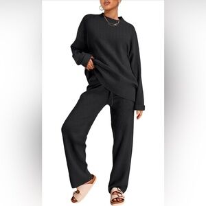 Two Piece Oversized Cozy Knit Sweater Set XL NWT